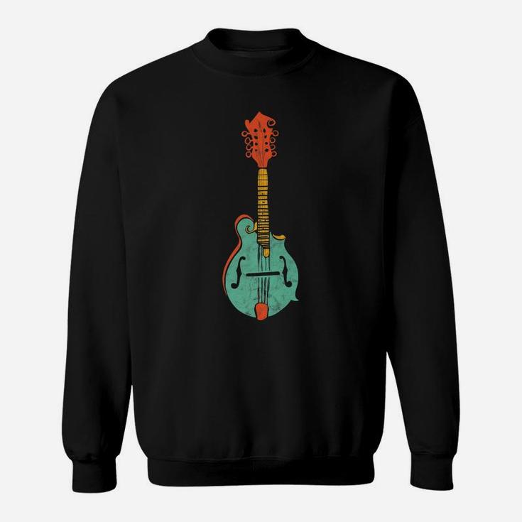 Funky Retro Mandolin Minimalist String Instrument Graphic Sweatshirt