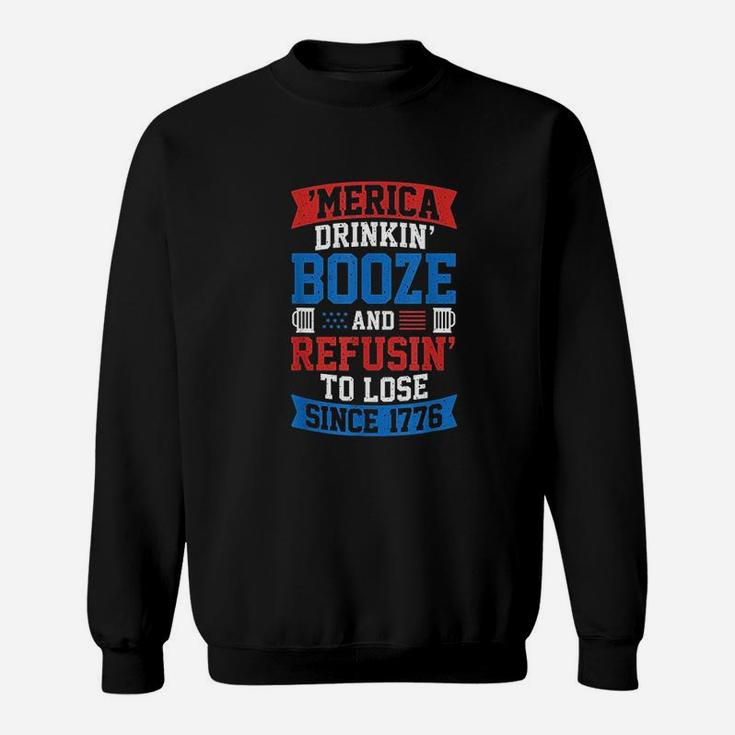 Funny American Murica Beer Drinking For 4Th Of July Sweatshirt