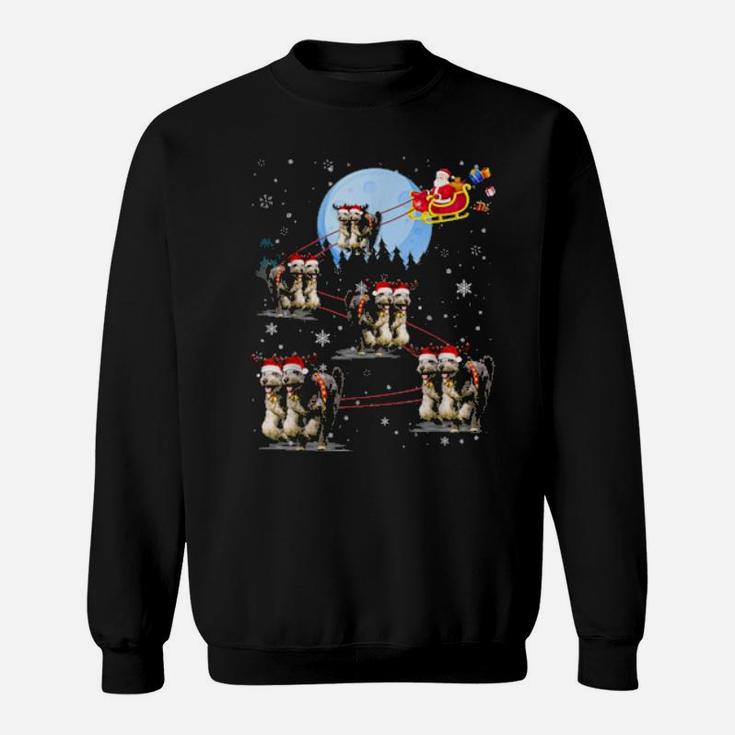 Funny Aussiedoodle Reindeer Santa Xmas For Dog Sweatshirt