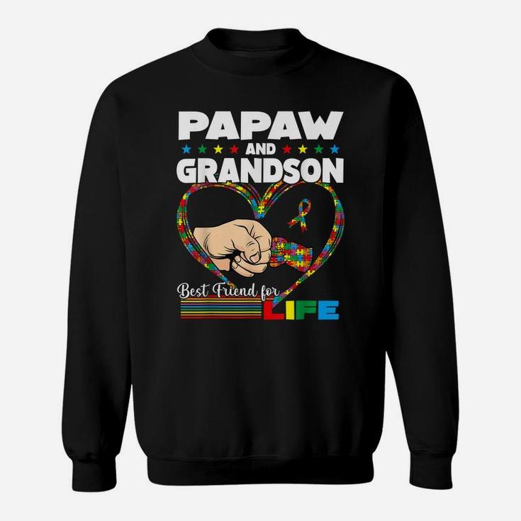 Funny Autism Awareness Papaw Grandson Best Friend For Life Sweatshirt