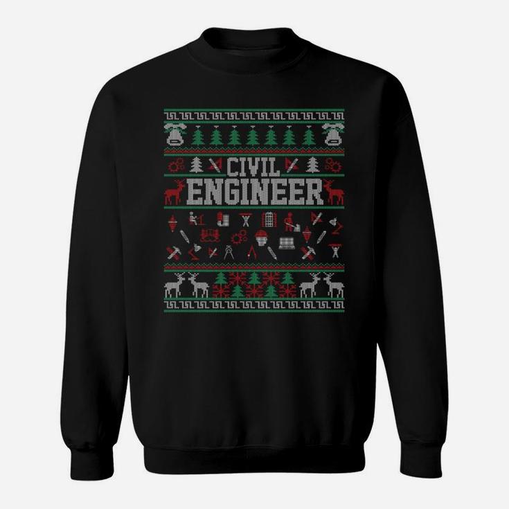 Funny Civil Engineer Ugly Christmas Sweaters Sweatshirt Sweatshirt