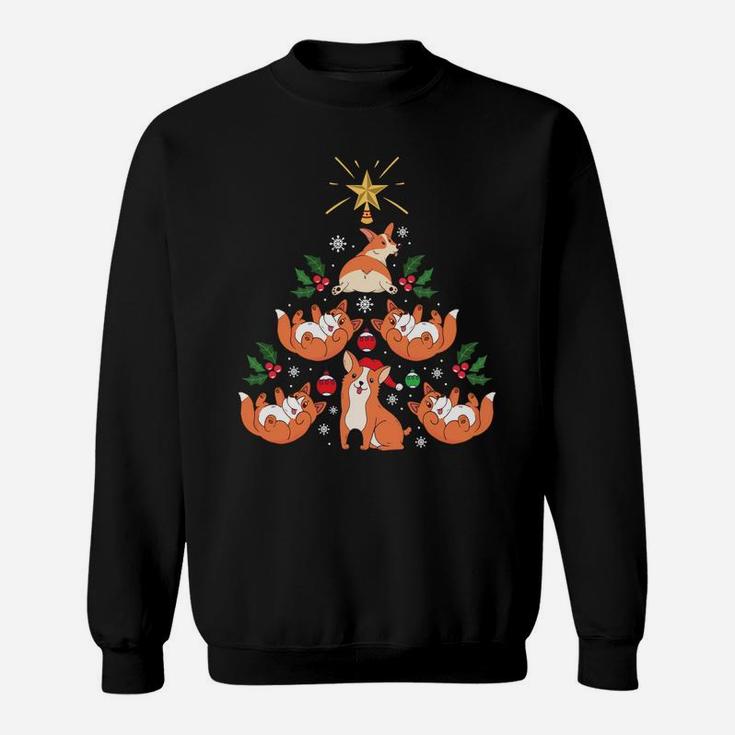 Funny Corgi Christmas Tree Clothing Holiday Gift Dog Lover Sweatshirt Sweatshirt