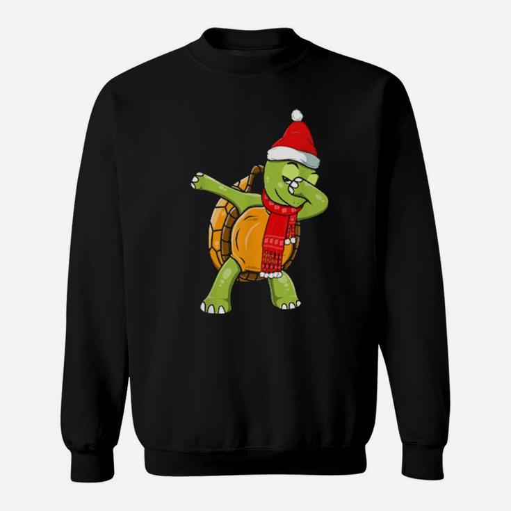 Funny Dabbing Turtle Xmas Sweatshirt