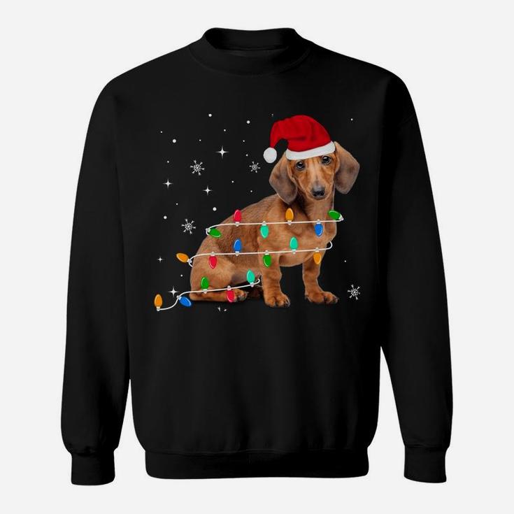 Funny Dachshund Christmas Light Gifts Xmas Sweatshirt Sweatshirt