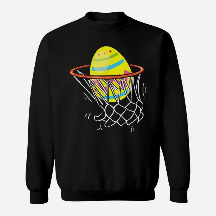 Funny Easter Basketball Egg Hunting Kids Boys Teens Sweatshirt