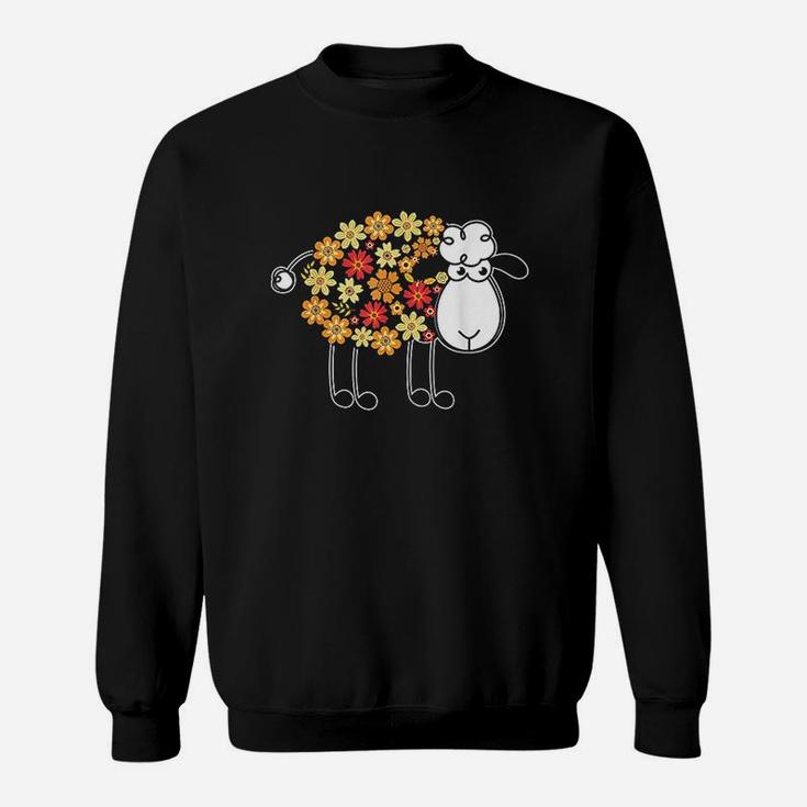 Funny Flower Sheep Design For Farming Lovers Sweatshirt