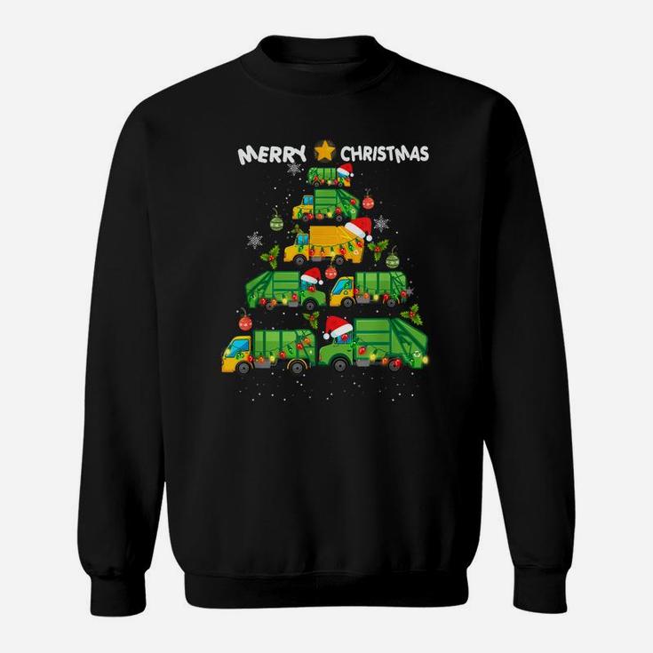 Funny Garbage Truck Christmas Tree Ornament Decor Boys Kids Sweatshirt