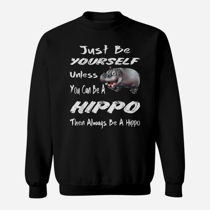 Funny Hippo Zoo Animal Lover Cool Happy Hippopotamus Sweatshirt