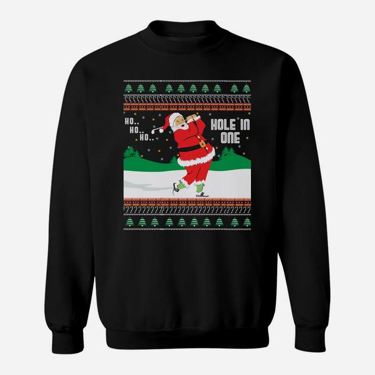 Funny Ho Ho Ho Ugly Santa Golf Christmas Sweater Jumper Sweatshirt Sweatshirt