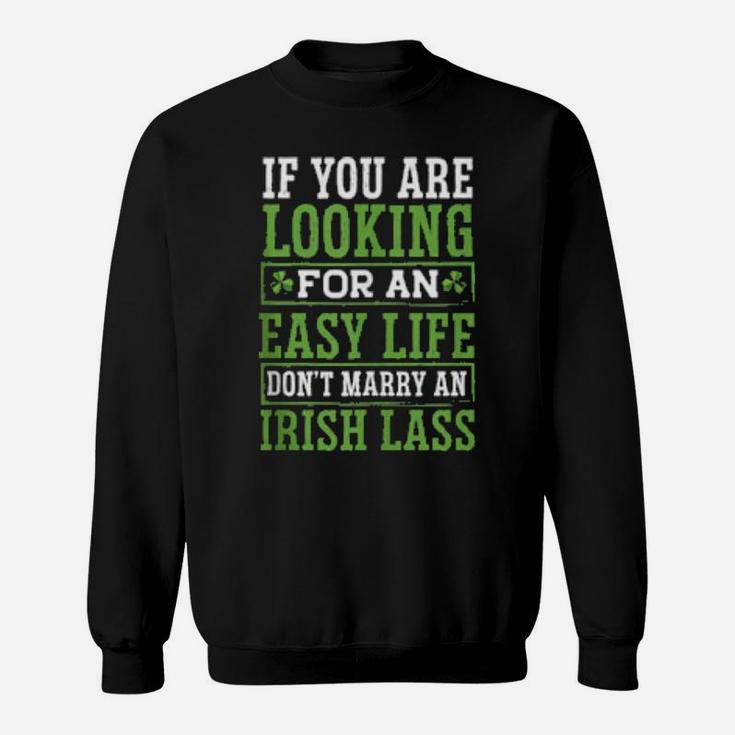 Funny Irish Wife Cute St Patrick's Day Lass Girl Sweatshirt