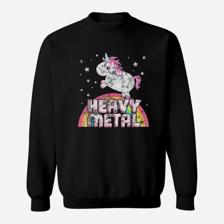 Funny Ironic Cool Unicorn Heavy Metal Music Festival Sweatshirt
