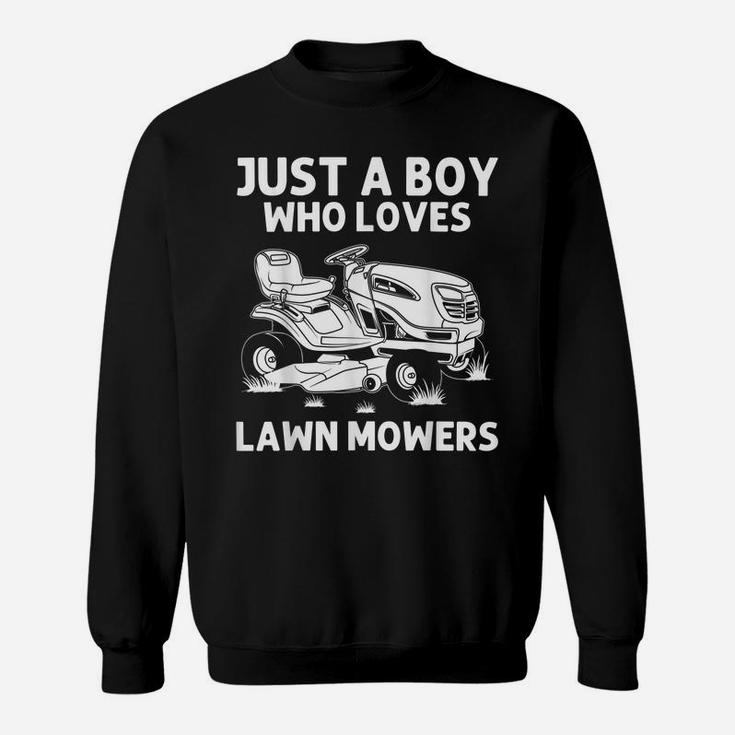 Funny Lawn Mowing Gift Boys Kids Lawn Mower Farm Gardening Sweatshirt