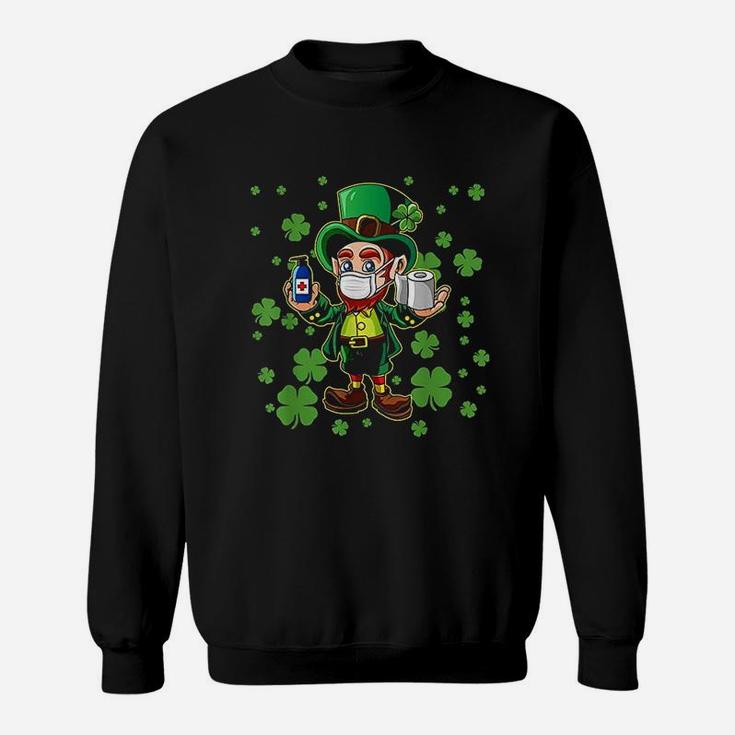 Funny Leprechaun Wearing Saint Patricks Day Sweatshirt