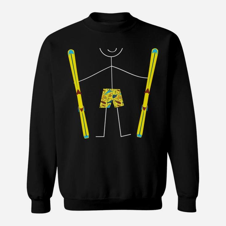 Funny Mens Skiing, Ski Winter Sport, Boy Skier Gifts Sweatshirt