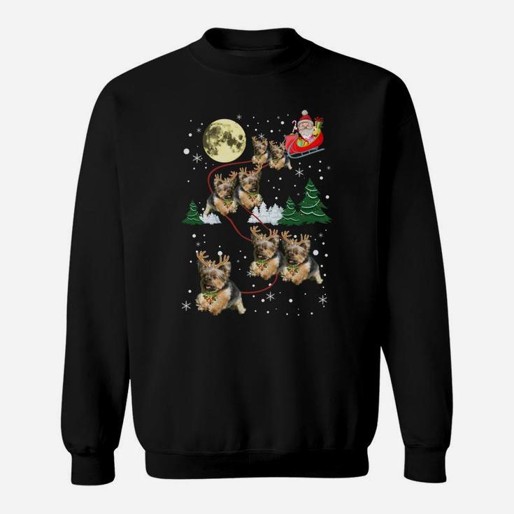 Funny Reindeer Yorkie Xmas Christmas Dog Lovers Gift Sweatshirt Sweatshirt