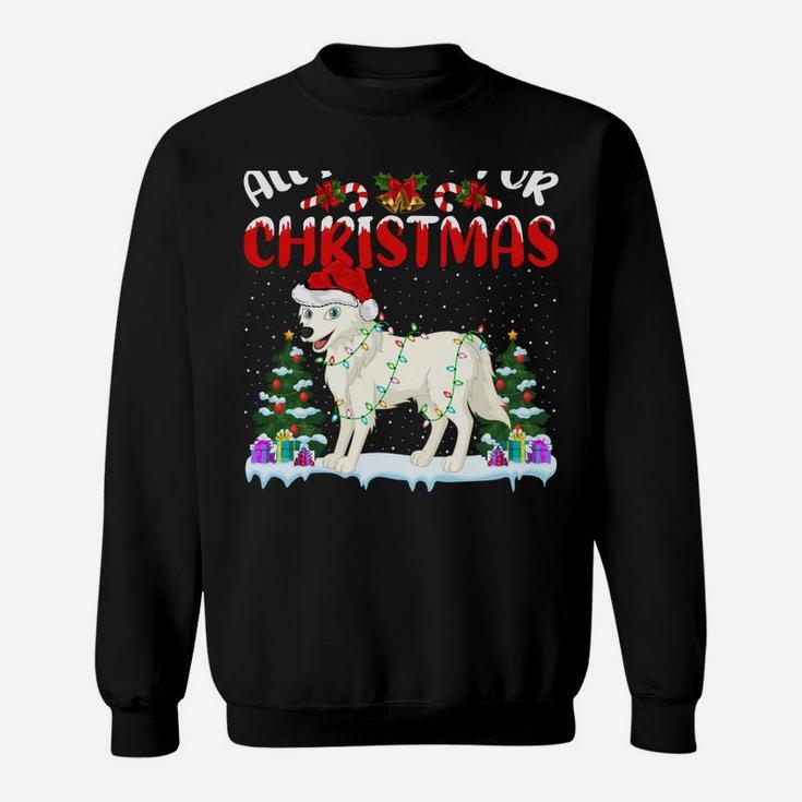 Funny Santa Hat All I Want For Christmas Is A Arctic-Wolf Sweatshirt