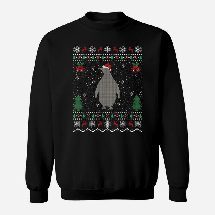 Funny Santa Hat Penguin Xmas Gift Ugly Penguin Christmas Sweatshirt