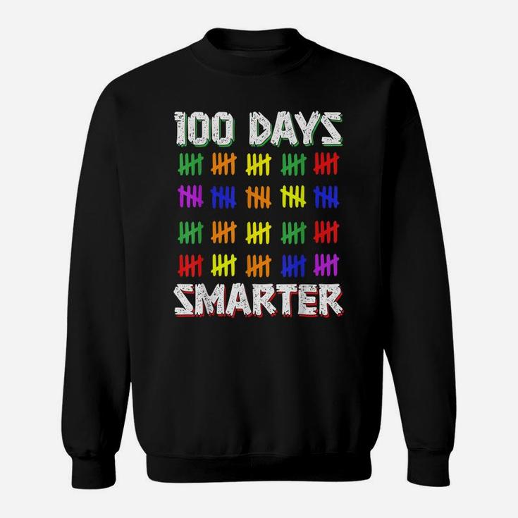 Funny Students Kids 100 Days Smarter 100 Days Of School Sweatshirt