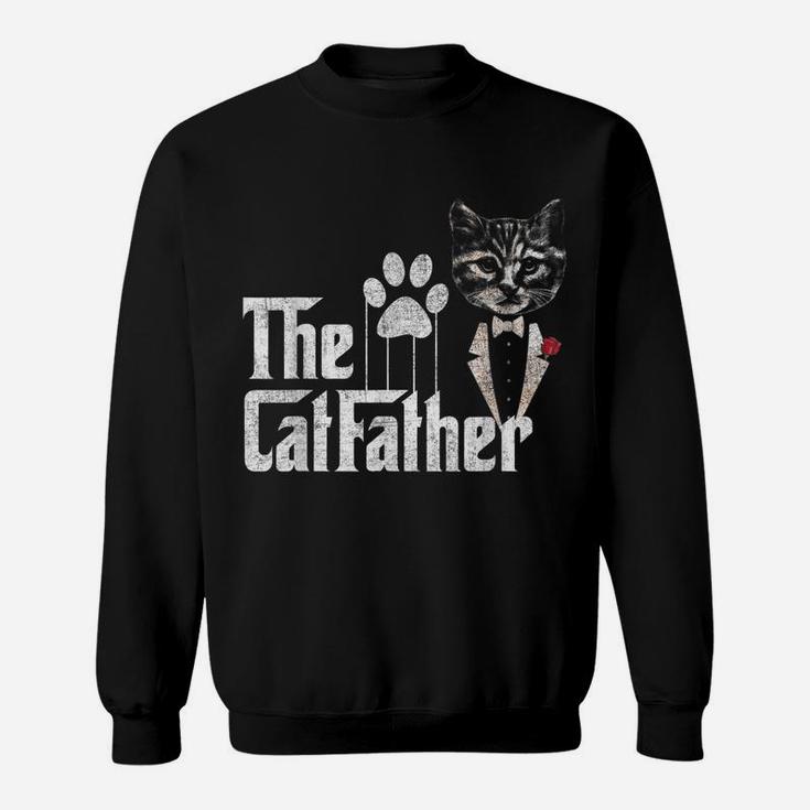 Funny The Catfather Cat Dad Lovers Fathers Day Sweatshirt