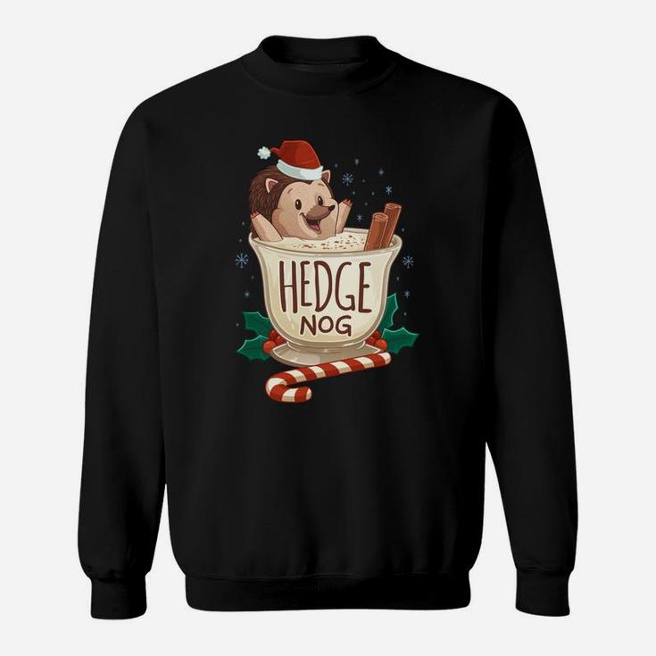 Funny Xmas Hedge Nog Hedgehog Eggnog Christmas Sweatshirt