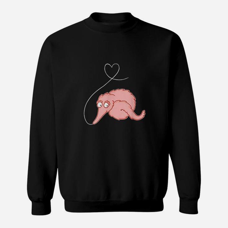 Fuzzy Worm On A String Meme With Heart Sweatshirt
