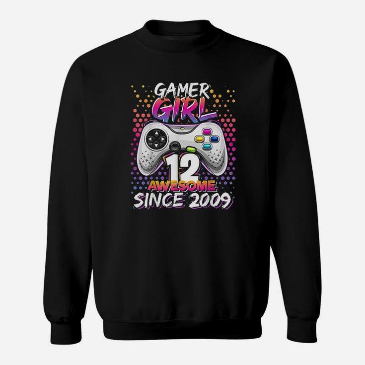 Gamer Girl 12 Awesome Since 2009 Video Game Sweatshirt