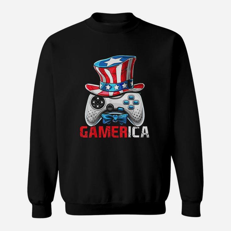 Gamerica 4Th Of July Video Game American Flag Sweatshirt