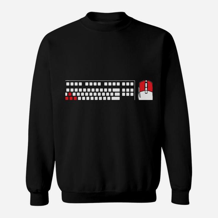 Gaming Pc Keyboard Mouse Christmas Gift Gamer Heartbeat Sweatshirt
