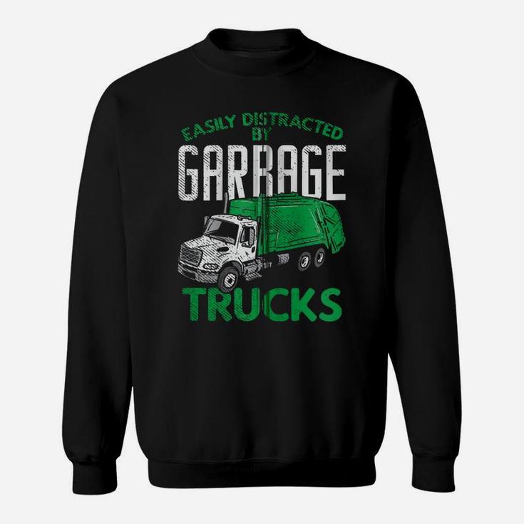 Garbage Dump Truck Excavator I Funny Easily Distracted Gift Zip Hoodie Sweatshirt