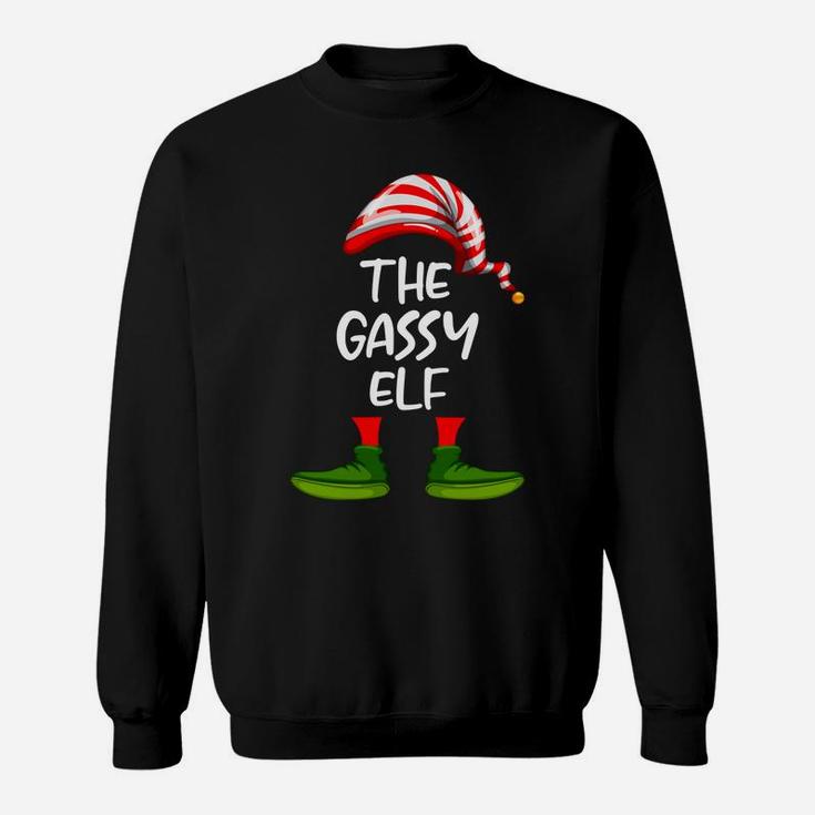 Gassy Elf Family Matching Christmas Group Funny Gift Pajama Sweatshirt