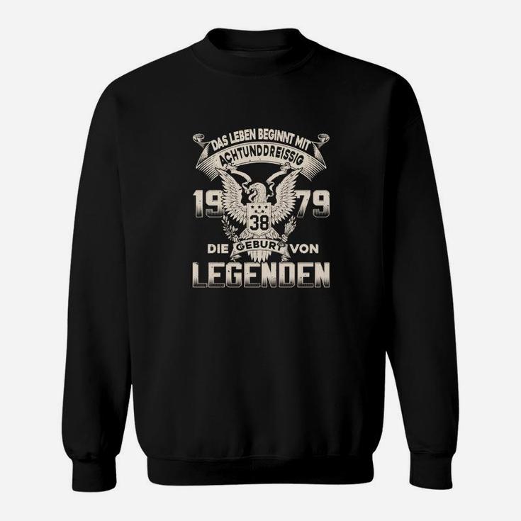 Geburtsjahr 1979 Legenden Sweatshirt, Personalisiertes Retro Design