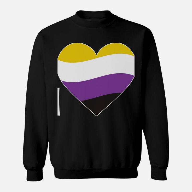 Genderfluid 'Love' | Agender Gift For Non-Binary Pride Flag Sweatshirt