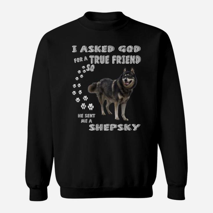 German Husky Dog Quote Mom Dad Art, Cute Gerberian Shepsky Sweatshirt