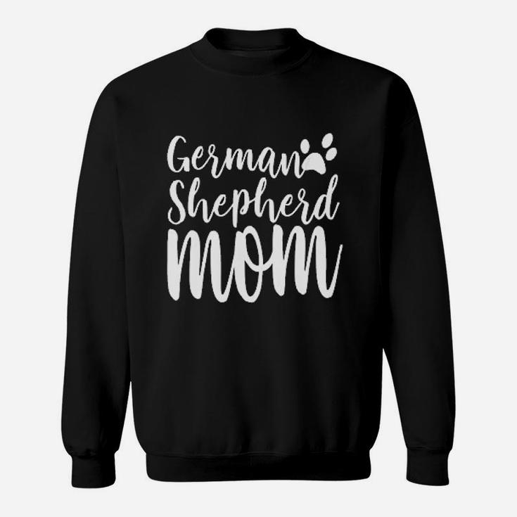 German Shepherd Mom Printed Next Level Brand Ladies Sweatshirt