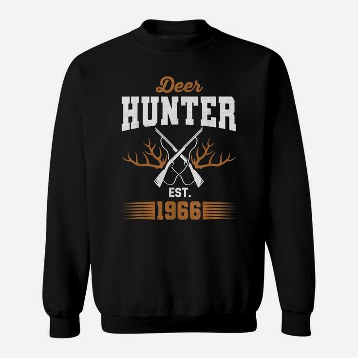 Gifts For 55 Year Old Deer Hunter 1966 Hunting 55Th Birthday Sweatshirt