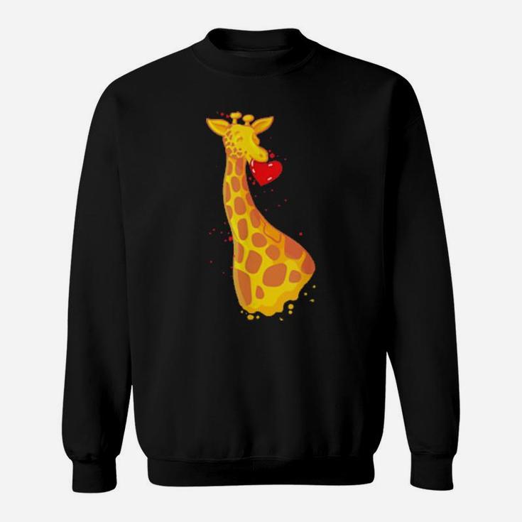 Giraffe Love Valentines Day Sweatshirt