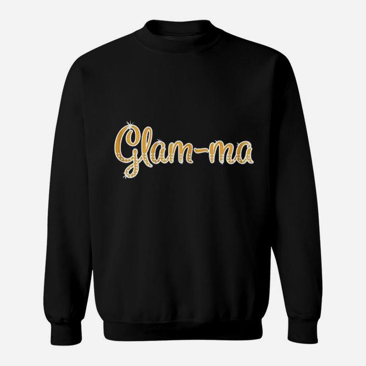 Womens Glam-Ma Funny Grandma Gold Color Bling T-Shirt Womens Glam-Ma Funny Grandma Gold Color Bling T-Shirt