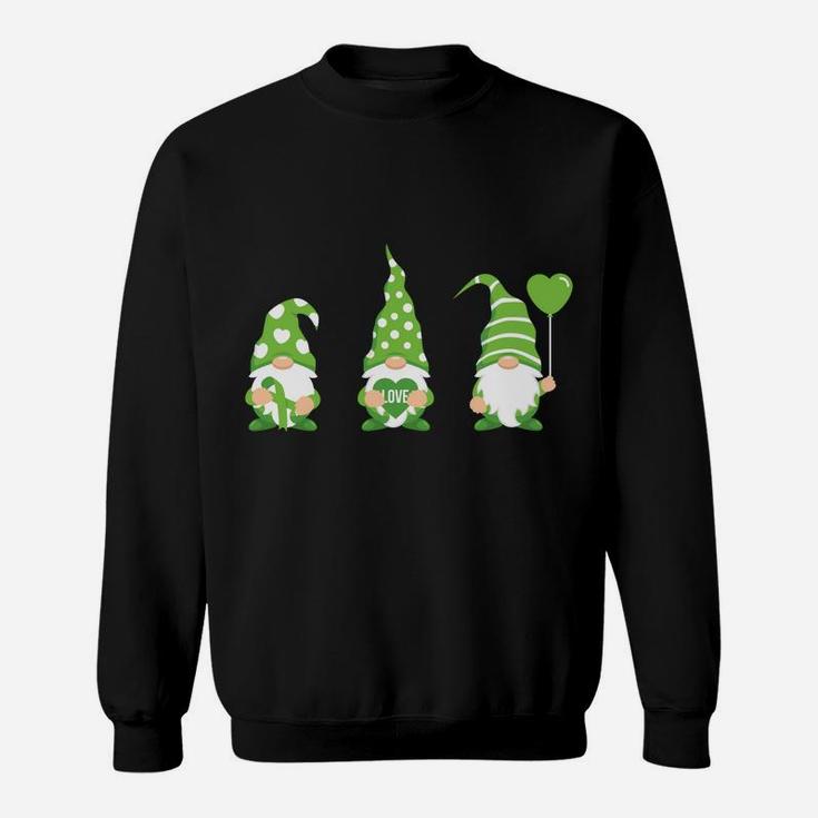 Gnome One Fights Alone Mental Health Awareness Green Ribbon Sweatshirt