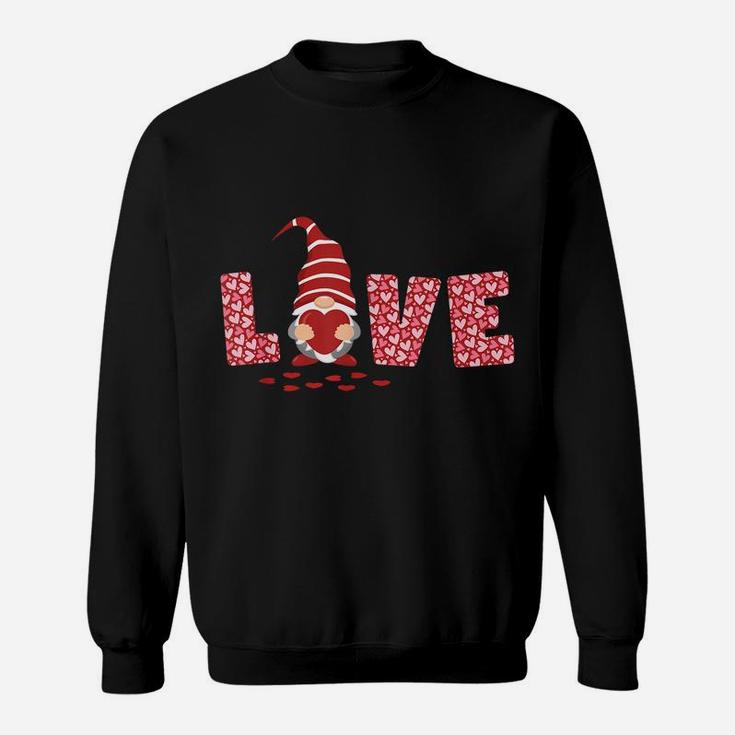 Gnome Valentines Day T Shirt Love Red Heart Happy V-Day Cute Sweatshirt