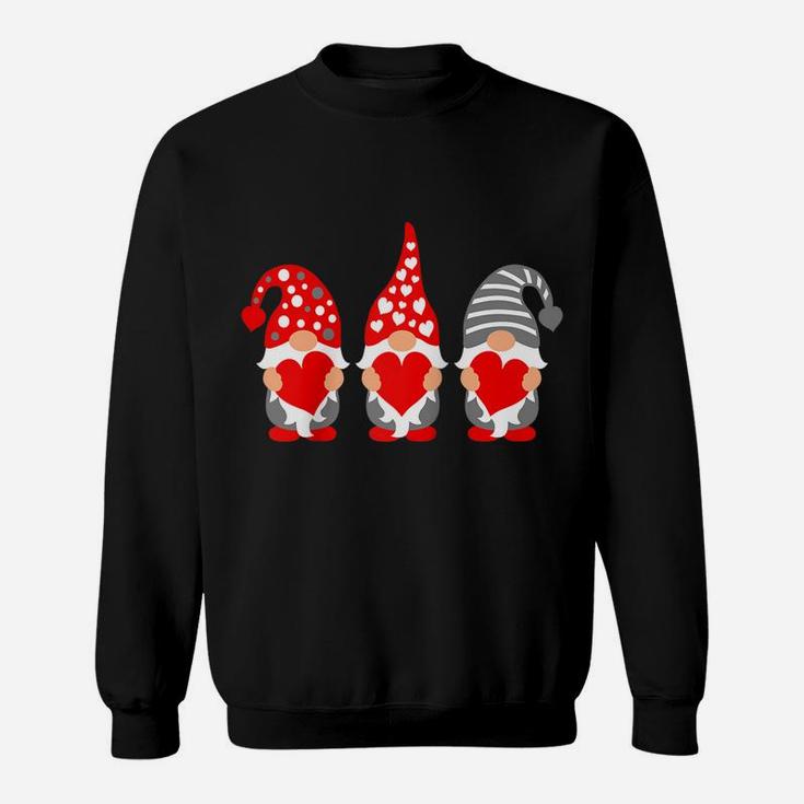 Gnomes Hearts Valentine Day Shirts For Couple Raglan Baseball Tee Sweatshirt