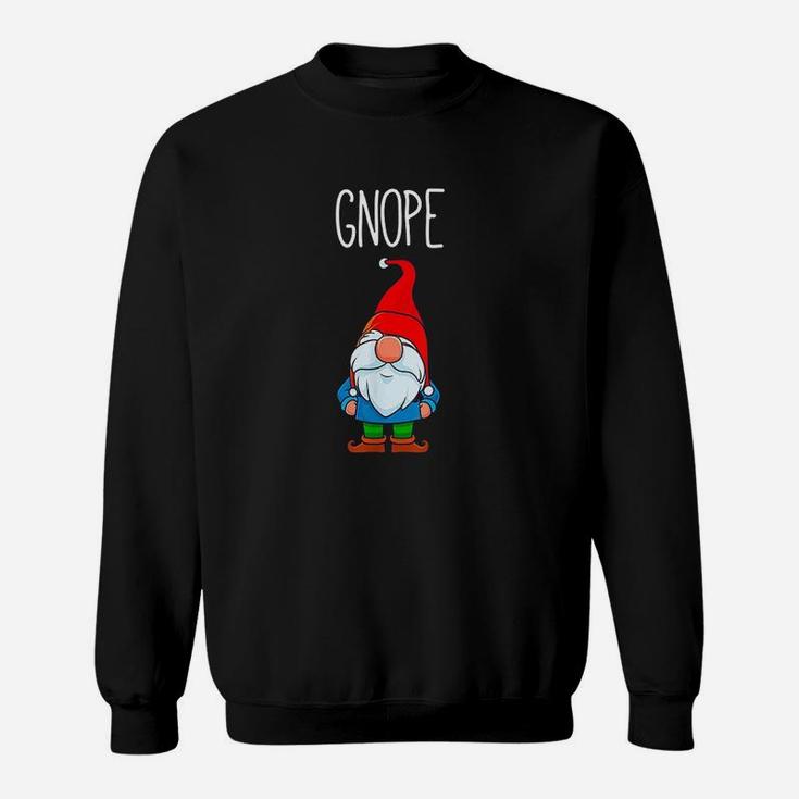 Gnope Tomte Garden Gnome Gift Funny Scandinavian Nope Sweatshirt