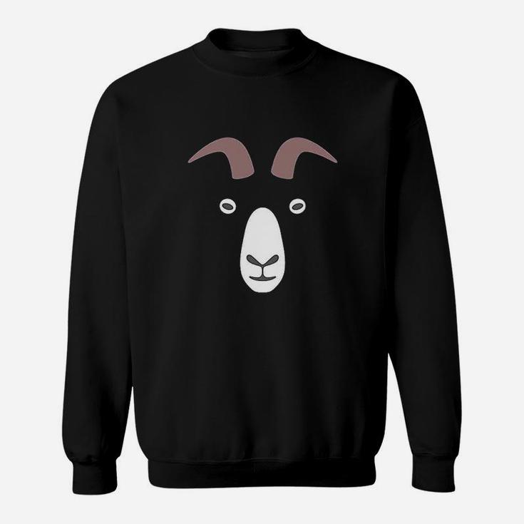 Goat Big Animal Face Cute Funny Sweatshirt