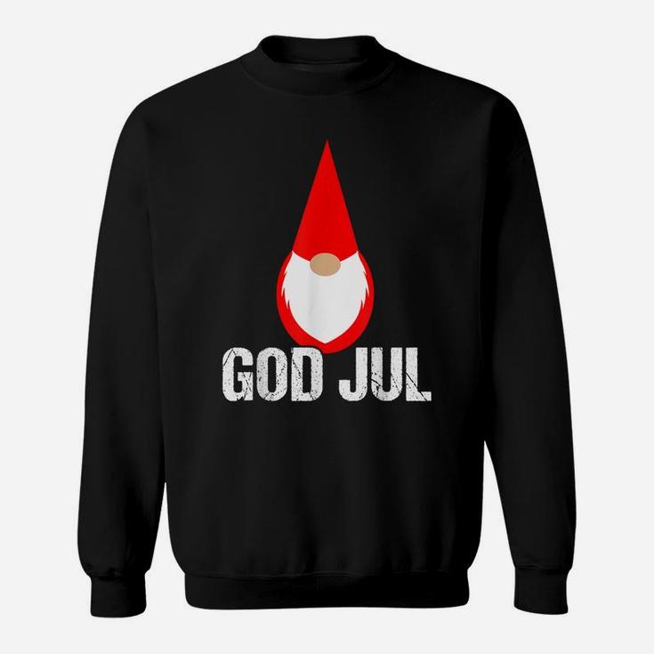 God Jul Gnome Tomte Merry Christmas Norwegian Swedish Sweatshirt