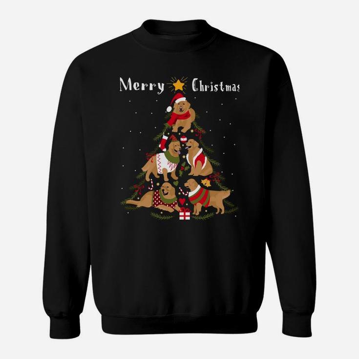 Golden Retriever Christmas Tree Xmas Dog Lover Sweatshirt