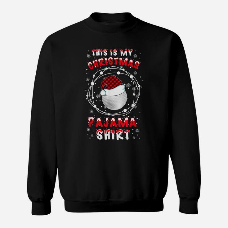 Golf Lover Funny Santa Hat Christmas Pyjama Saying Gift Idea Sweatshirt