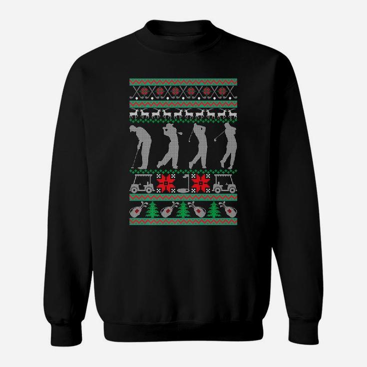 Golf Ugly Christmas Golfer Happy Holidays Xmas Gift Sweatshirt
