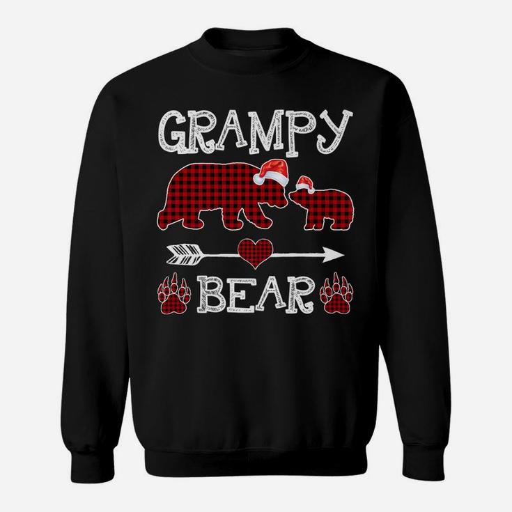 Grampy Bear Christmas Pajama Red Plaid Buffalo Family Sweatshirt