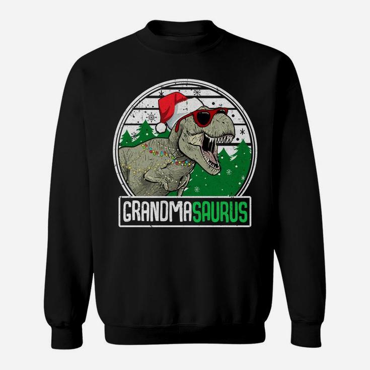 Grandmasaurus Grandma Dinosaur T-Rex Family Christmas Sweatshirt Sweatshirt