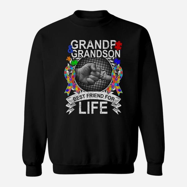 Grandpa And Grandson Best Friend Autism Awareness Kids Boys Sweatshirt