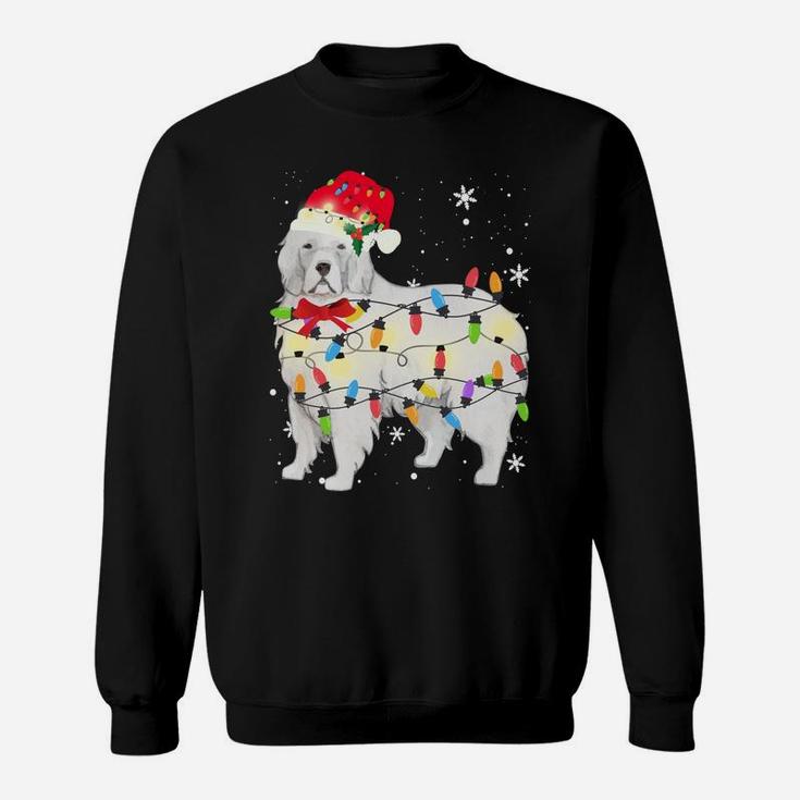Great Pyrenees Dog Christmas Light Xmas Mom Dad Gifts Sweatshirt Sweatshirt